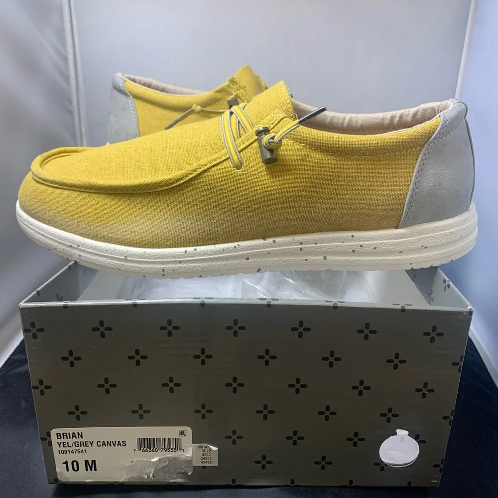 Sun + Stone Brian Yellow Canvas‎ Shoes Men’s Size 10 New in Box